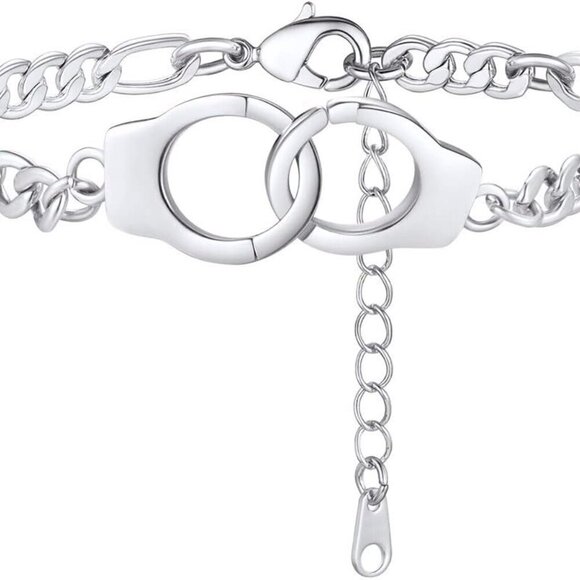 Jewelry - Stainless Steel Gold Plated Ankle Bracelet with Custom Name Gift Jewelry